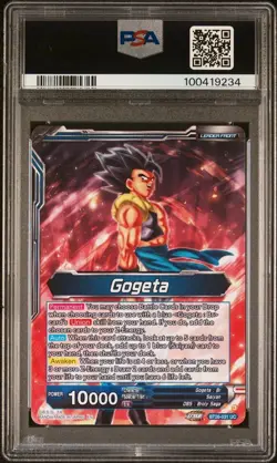 PSA 10 SSB Gogeta, Mighty Fusion Warrior Pre-Release Dragonball Super Card Game - Image 2