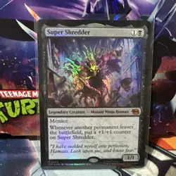 Super Shredder Foil – TMNT MTG Universes Beyond – Standard Version – Near Mint - Image 1