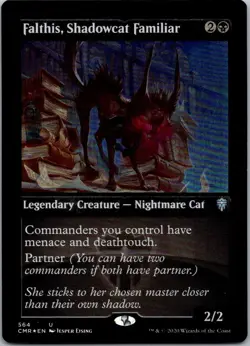 Falthis, Shadowcat Familiar (Foil Etched) U Commander Legends 564 NM Foil - Image 1