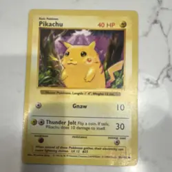 Pokemon TCG Pikachu Base Set 58/102 40 HP Common Regular English Card - Image 1