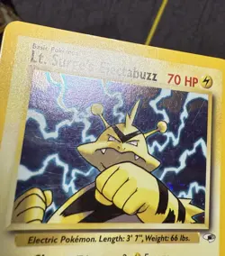 Lt. Surge's Electabuzz 6/132 HOLO Gym Heroes Challenge Pokemon TCG WOTC LP - Image 3