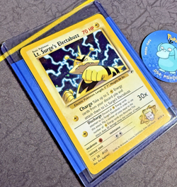 Lt. Surge's Electabuzz 6/132 HOLO Gym Heroes Challenge Pokemon TCG WOTC LP - Image 5