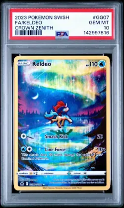 2023 Pokemon Sword And Shield Crown Zenith Fa Keldeo #GG07 PSA 10 - Image 1
