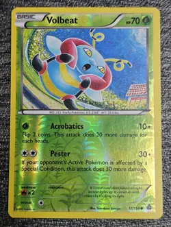 Pokemon - Volbeat 17/160 - Primal Clash - Tomokazu Komiya - Reverse Holo - LP - Image 1