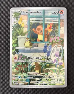 POKEMON S&V OBSIDIAN FLAMES ETB PROMO #44 CHARMANDER ILLUSTRATION RARE - Image 1