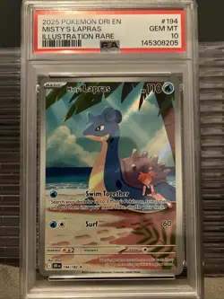 Pokemon TCG Misty's Lapras Destined Rivals 194/182 PSA 10 Gem Mint Condition - Image 1