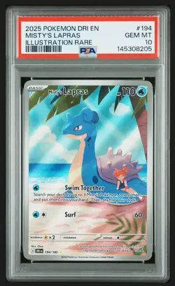 Pokemon TCG Misty's Lapras Destined Rivals 194/182 PSA 10 Gem Mint Condition - Image 3