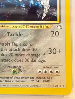 PSA 6 Steelix Holo EX-MT #15 1st Edition Neo Genesis 2000 Pokemon 129114265 - Image 5