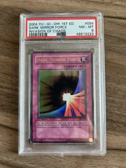 2004 YU-GI-OH! IOC-INVASION OF CHAOS 1ST ED #054 DARK MIRROR FORCE PSA 8 - Image 1