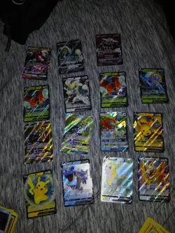 Pokemon Card Lot Of 15 Includes V, Vmax, GX, And Full Art - Image 1