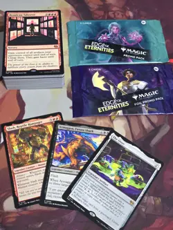 MTG TMNT Prerelease Bundle 5 Packs (2 EOE Promo) + 80 Cards (1 Mythic/4 Rares)! - Image 3