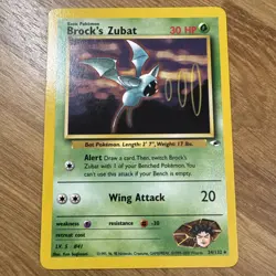 Pokemon Card - Brock's Zubat Gym Heroes 24/132 Rare NM - Image 1