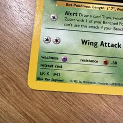 Pokemon Card - Brock's Zubat Gym Heroes 24/132 Rare NM - Image 5