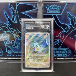 Pokemon TCG Squirtle Illustration Rare Card 170/165 Scarlet & Violet 151 TAG 10 - Image 1