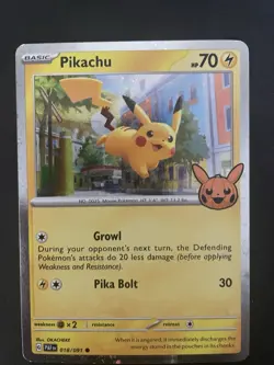 Pokemon 2024 Halloween Trick or Trade Just pikachu holo single card - Image 1