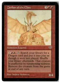 MTG Zirilan of the Claw - Mirage Heavily Played English - Image 1