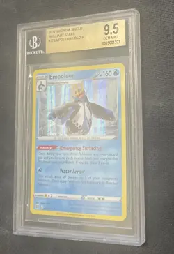 POKEMON 2022 Sword & Shield Brilliant Stars #037 EMPOLEON Holo R BGS 9.5 Mint - Image 2