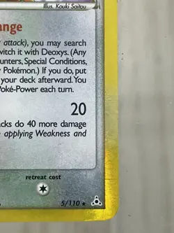 Deoxys Holo Rare 5/110 (Delta Species Normal) Holon Phantoms Pokemon TCG 2006 - Image 5
