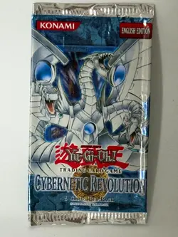 Yu-Gi-Oh! Cybernetic Revolution Booster Pack Wrapper Englisch GEOFFNET! LEER! - Image 1