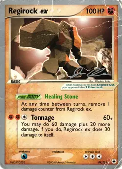 Pokemon TCG Regirock Ex Pokemon Cards 2006 championships 98/101 Rare HEAVY DMG - Image 1