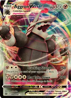 Pokemon TCG Aggron VMAX Holo Ultra Rare Card Brilliant Stars 097/172 NM - Image 1