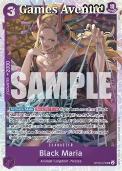One Piece Card Game ! Black Maria OP08-074 SUPER RARE- Anglais ! - Image 1