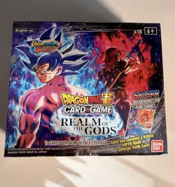 Realm of the Gods B16 Booster Box Dragon Ball Super Card Game Factory Sealed - Image 1