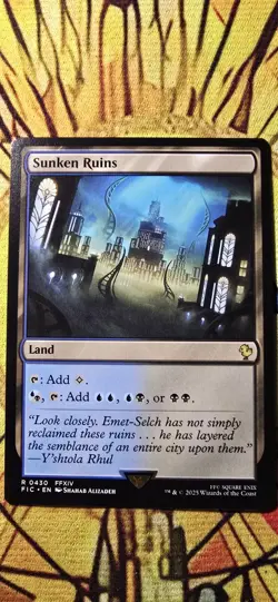 Sunken Ruins Commander: Final Fantasy Regular Land Rare MTG NM - Image 1