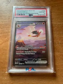 Charizard EX 199/165 Special Illustration Rare 2023 Pokemon Mew EN PSA 10 GEM MT - Image 1