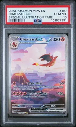 Charizard EX 199/165 Special Illustration Rare 2023 Pokemon Mew EN PSA 10 GEM MT - Image 3