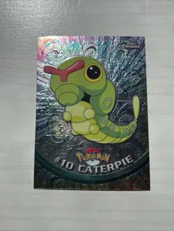 Topps Chrome Caterpie #10 Holo Foil Rare Pokemon TV 2000 - Image 1