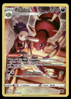 Pokemon Cards Ariados TG09/TG30 Brilliant Stars Trainer Gallery Holo NM *1 - Image 1