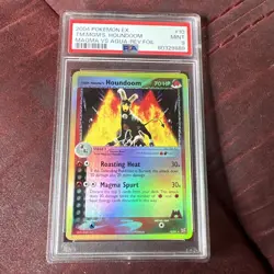 2004 Pokemon EX Magma VS AQUA Magma’s Houndoom Reverse Holo Foil #10 PSA9 - Image 1