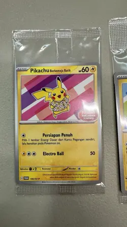 Pokemon TCG Pikachu Batik Set of 4 Indonesia Promo SEALED - Image 3