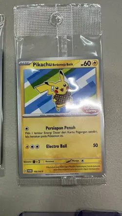 Pokemon TCG Pikachu Batik Set of 4 Indonesia Promo SEALED - Image 4