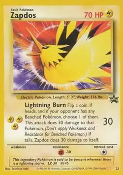 1x Zapdos - 23 - Legendary Birds Promo NM-Mint Pokemon Miscellaneous Black Star - Image 1