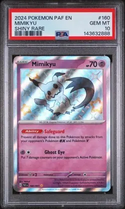 2024 POKEMON PAF EN-PALDEAN FATES BABY SHINY RARE #160 MIMIKYU PSA 10 GEM MINT - Image 1