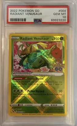 Radiant Venusaur 004 Pokemon GO PSA 10 - Image 1