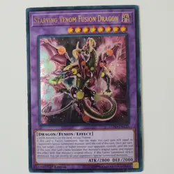 Starving Venom Fusion Dragon - LEDD-ENC25 - HP/DMG - Ultra Rare - 1st ed Yugioh - Image 1