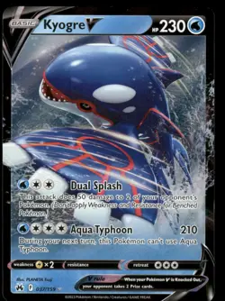 Pokemon Cards Kyogre V 037/159 Crown Zenith Holo Rare V NM - Image 1
