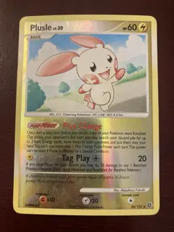 Plusle 36/132 Secret Wonders Reverse Holo Rare 2007 Pokemon TCG Card Print Line - Image 1