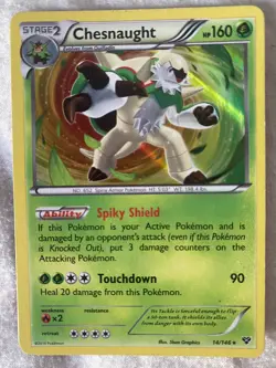 Chesnaught 14/146 Cosmos Holo Rare XY Base Set Pokemon 2014 Card NM/M - Image 1