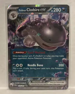 Pokemon TCG Scarlet&Violet Paldean Fates Paldean Clodsire EX Reverse Holo 59/91 - Image 1