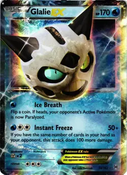 Pokemon TCG Glalie EX 34/162 BREAKthrough Ultra Rare Holo MP - Image 1