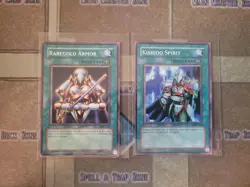 YUGIOH KISHIDO SPIRIT + RAREGOLD ARMOR MFC COMMON UNLIMITED ED VLP 1996 - Image 1