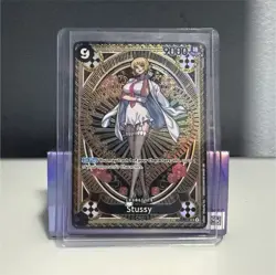 One Piece CCG Stussy Character Holo OP07-085 9000 Power Standard Size - Image 1