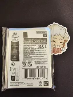 ONE PIECE Card Game Limited Card Sleeve - Purple Silver (70pc) NEW SEALED - Image 2