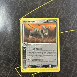Houndoom 34/97 EX Dragon E Reader Pokemon Card MP - Image 1