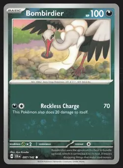 SV07: Stellar Crown Bombirdier #097/142 Common Pokemon Card - Image 1