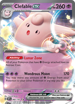 Clefable ex 82/197 Double Rare | Obsidian Flames | Pokemon Card - Image 1